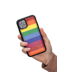 Luxury Rainbow Leather iPhone 11 Pro Snap-On Case - Venito – 2