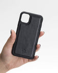 Luxury Black Leather iPhone 11 Snap-On Case - Venito – 2