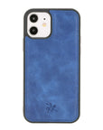 Luxury Blue Leather iPhone 12 Snap-On Case with MagSafe - Venito – 1