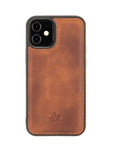  Luxury Brown Leather iPhone 12 Mini Snap-On Case with MagSafe - Venito – 1