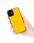  Luxury Yellow Leather iPhone 12 Mini Snap-On Case with MagSafe - Venito – 2