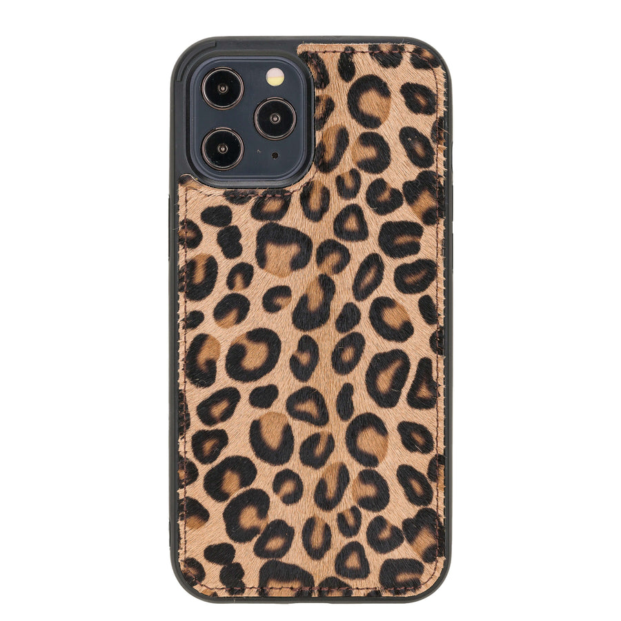 Luxury Leopard Leather iPhone 12 Pro Snap-On Case with MagSafe - Venito – 1