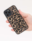 Luxury Leopard Print Leather iPhone 12 Pro Snap-On Case with MagSafe - Venito – 2