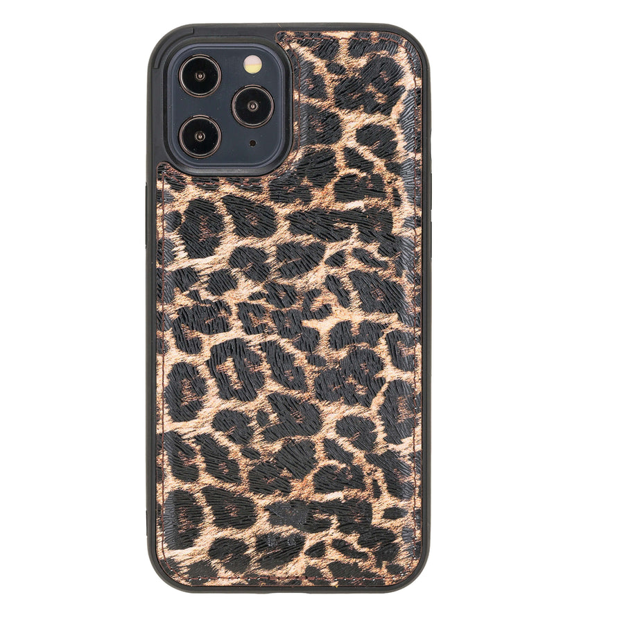 Luxury Leopard Print Leather iPhone 12 Pro Max Snap-On Case with MagSafe - Venito – 1