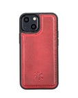  Luxury Red Leather iPhone 13 Snap-On Case with MagSafe - Venito – 1