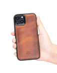  Luxury Brown Leather iPhone 13 Mini Snap-On Case with MagSafe - Venito – 4