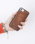 Luxury Brown Leather iPhone 7 Snap-On Case - Venito – 2