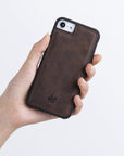 Luxury Dark Brown Leather iPhone 7 Snap-On Case - Venito – 2