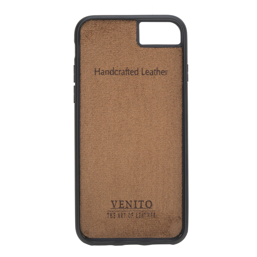 Luxury Dark Brown Leather iPhone 8 Snap-On Case - Venito – 3