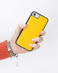Luxury Yellow Leather iPhone 8 Snap-On Case - Venito – 2