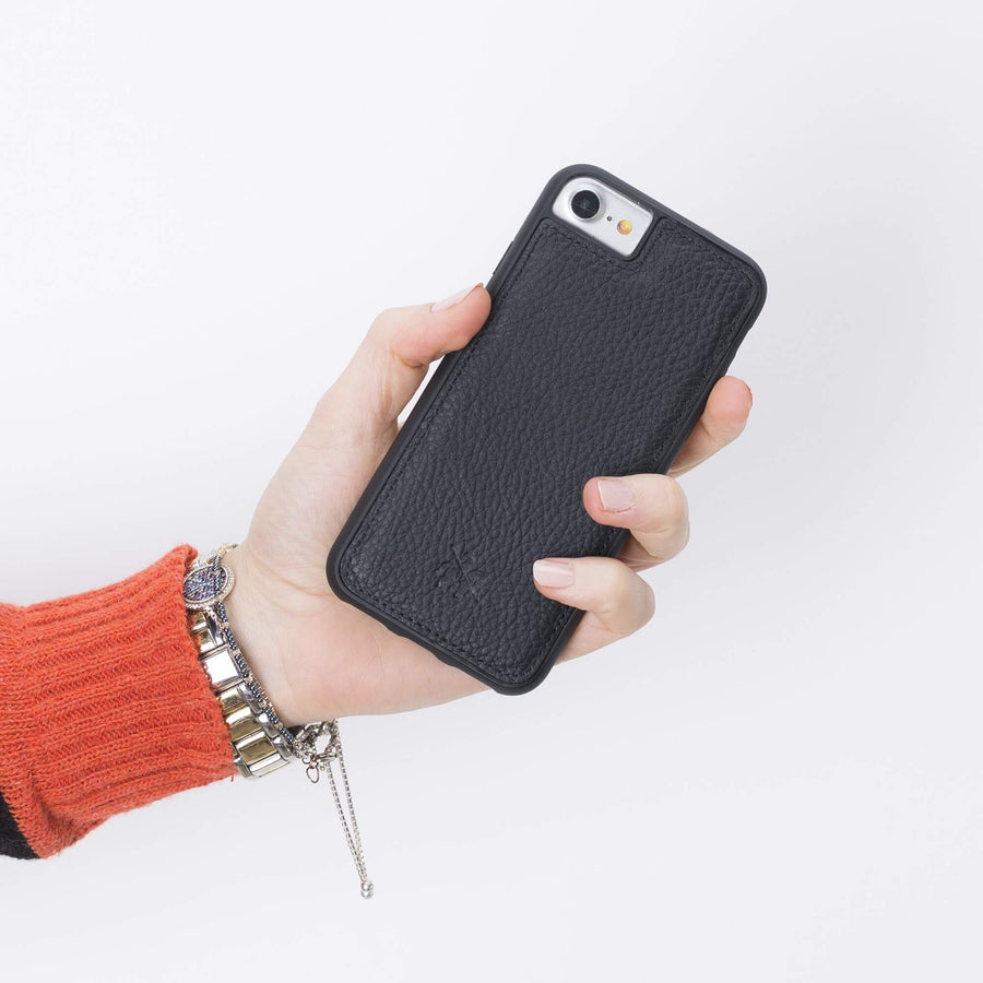 Luxury Black Leather iPhone SE 2020 Snap-On Case - Venito – 2