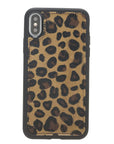 Luxury Leopard Leather iPhone X Snap-On Case - Venito – 1