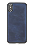 Luxury Blue Leather iPhone XS Snap-On Case - Venito – 1