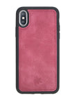 Luxury Rose Pink Leather iPhone XS Snap-On Case - Venito – 1