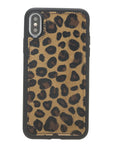 Luxury Leopard Leather iPhone XS Snap-On Case - Venito – 1