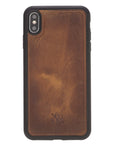 Luxury Brown Leather iPhone XS Max Snap-On Case - Venito – 1