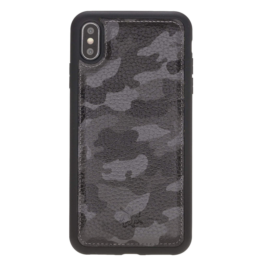 Luxury Camouflage Leather iPhone XS Max Snap-On Case - Venito – 1