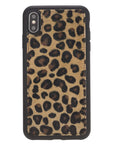 Luxury Leopard Leather iPhone XS Max Snap-On Case - Venito – 1