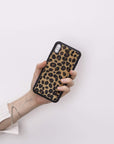 Luxury Leopard Leather iPhone XS Max Snap-On Case - Venito – 2