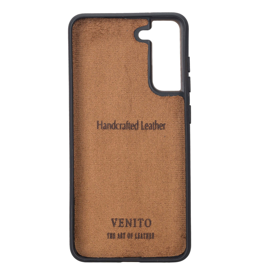 Luxury Brown Leather Samsung Galaxy S21 FE Snap-On Case - Venito – 3