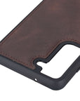 Luxury Dark Brown Leather Samsung Galaxy S21 FE Snap-On Case - Venito – 2