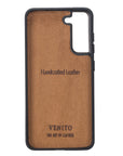 Luxury Dark Brown Leather Samsung Galaxy S21 FE Snap-On Case - Venito – 3