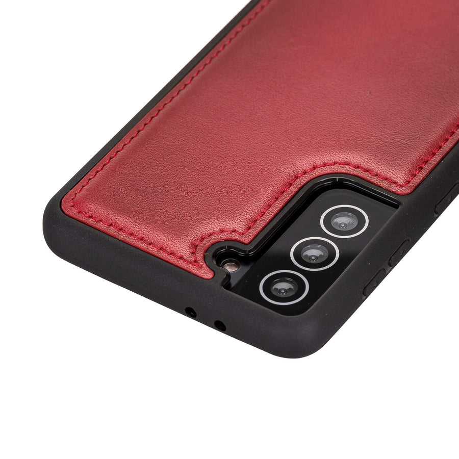 Luxury Red Leather Samsung Galaxy S21 Plus Snap-On Case - Venito – 3