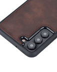 Luxury Dark Brown Leather Samsung Galaxy S22 Plus Snap-On Case - Venito – 2