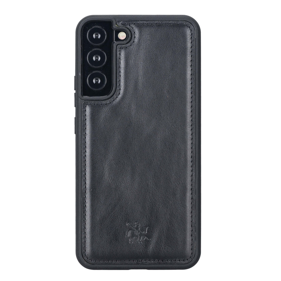 Luxury Black Leather Samsung Galaxy S22 Snap-On Case - Venito – 1