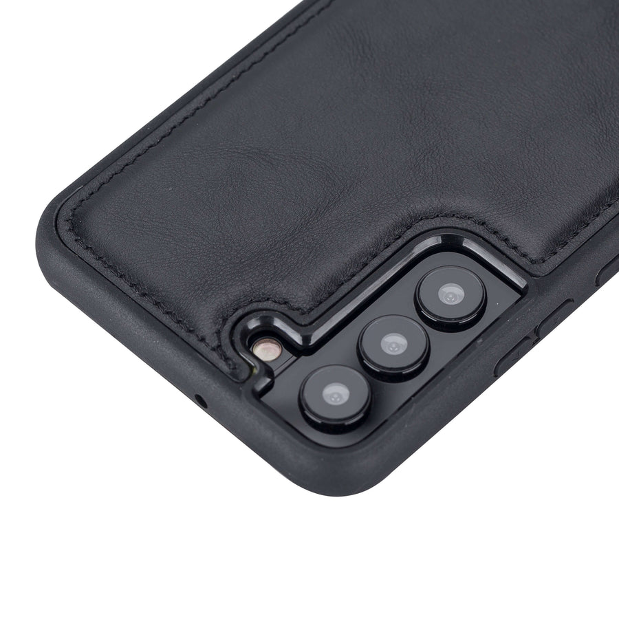 Luxury Black Leather Samsung Galaxy S22 Snap-On Case - Venito – 2