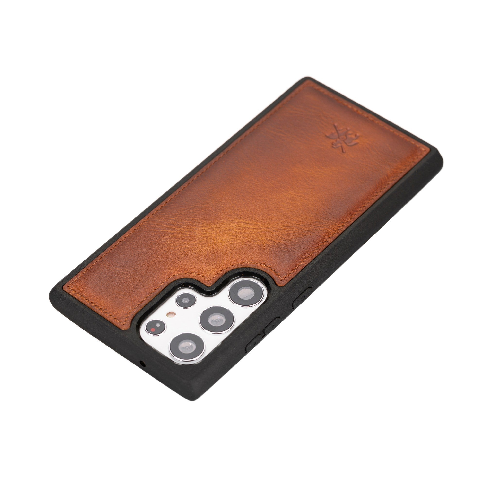 Venito Lucca Leather Case Compatible with Samsung Galaxy S22 Coffee Brown