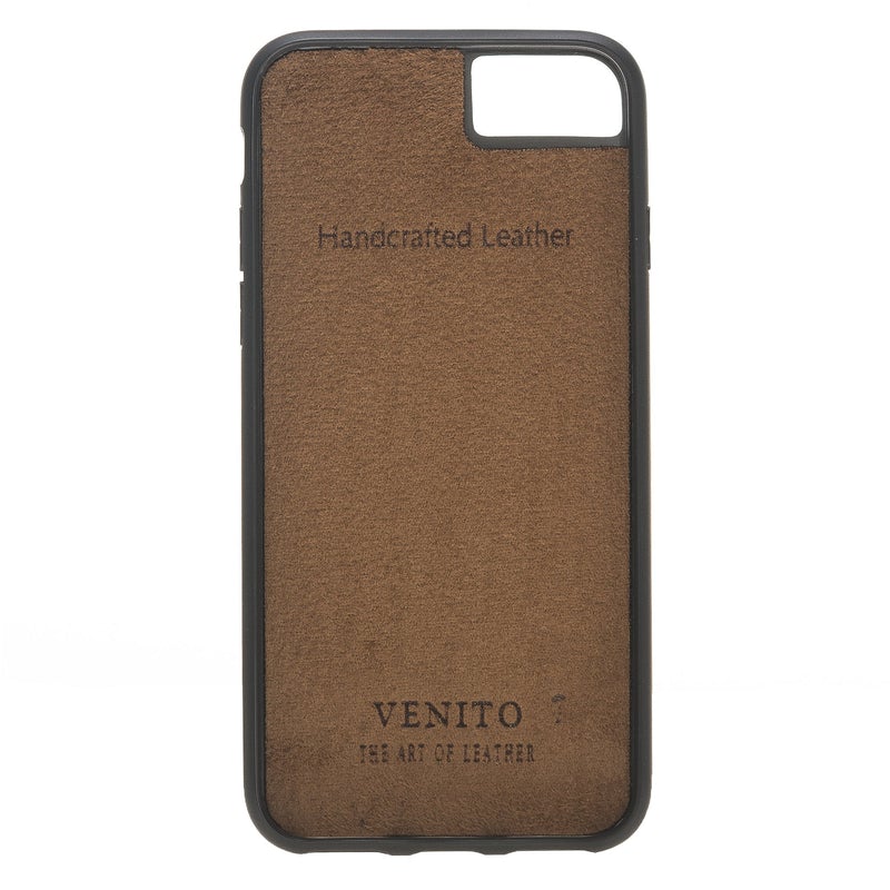 Luxury Black Leather iPhone 6S Back Cover Case with Card Holder and Kickstand - Venito - 6