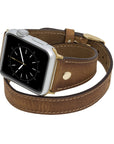 Savona Leather Double Wrap Band Strap for Apple Watch