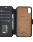 Siena Luxury Black Leather iPhone XR Wallet Case with Card Holder - Venito - 1