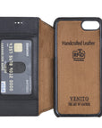 Venice Luxury Black Leather iPhone 6 Slim Wallet Case with Card Holder - Venito - 4