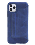 Venice Luxury Blue Leather iPhone 11 Pro Max Slim Wallet Case with Card Holder - Venito - 7