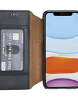Venice Luxury Black Leather iPhone 11 Pro Slim Wallet Case with Card Holder - Venito - 1