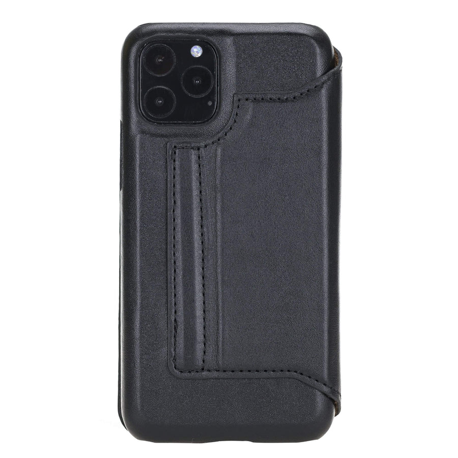 Venice Luxury Black Leather iPhone 11 Pro Slim Wallet Case with Card Holder - Venito - 6