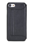 Venice Luxury Black Leather iPhone 7 Slim Wallet Case with Card Holder - Venito - 7