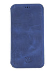 Venice Luxury Blue Leather iPhone X Slim Wallet Case with Card Holder - Venito - 6