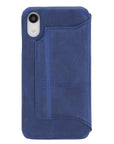Venice Luxury Blue Leather iPhone XR Slim Wallet Case with Card Holder - Venito - 7