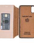 Venice Luxury Pink Leather iPhone XR Slim Wallet Case with Card Holder - Venito - 4
