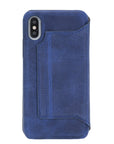 Venice Luxury Blue Leather iPhone XS Slim Wallet Case with Card Holder - Venito - 7