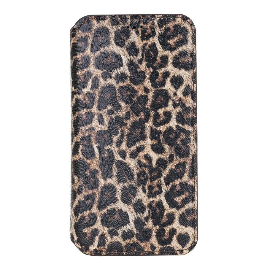 Venice Luxury Leopard Leather iPhone XS Slim Wallet Case with Card Holder - Venito - 6