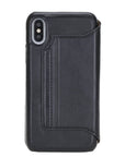 Venice Luxury Black Leather iPhone XS Slim Wallet Case with Card Holder - Venito - 7