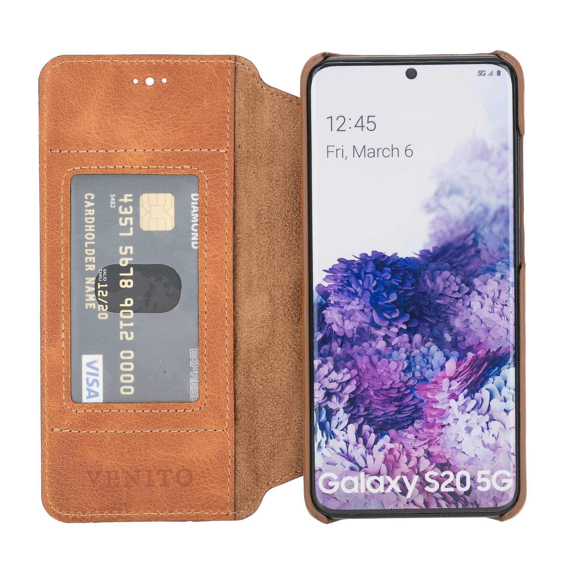 Venice Samsung Galaxy S20 Leather Slim Wallet Case Venito
