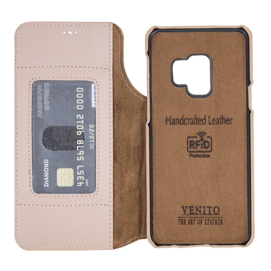 Venice RFID Blocking Leather Wallet Stand Case for Samsung Galaxy S9