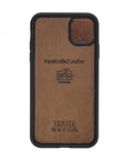 Verona Luxury Brown Leather iPhone 11 Flip-Back Wallet Case with Card Holder - Venito - 5