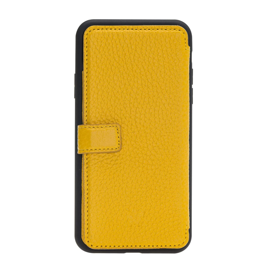 Verona Luxury Yellow Leather iPhone 11 Pro Max Flip-Back Wallet Case with Card Holder - Venito - 8