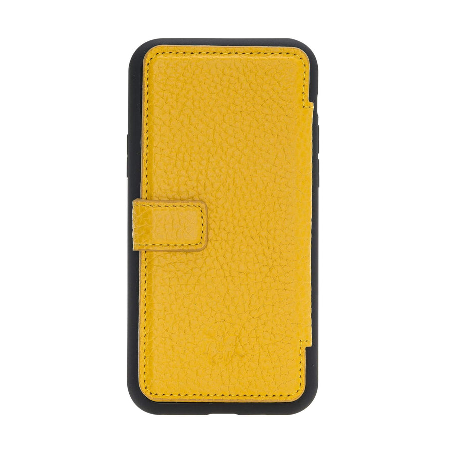 Verona Luxury Yellow Leather iPhone 11 Pro Flip-Back Wallet Case with Card Holder - Venito - 8